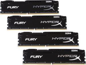 HyperX Fury 64GB (4 x 16GB) DDR4 2400MHz DRAM (Desktop Memory) CL15 1.2V Black DIMM (288-pin) HX424C15FBK4/64 (Intel XMP, AMD Ryzen)