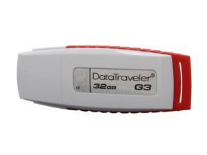 Kingston DataTraveler G3 32GB USB 2.0 Flash Drive (White & Red) Model DTIG3/32GBZ