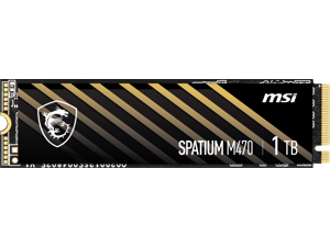MSI SPATIUM M470 PRO PCIe 4.0 NVMe M.2 2280 1TB PCI-Express 4.0 x4 3D NAND Internal Solid State Drive (SSD) - SM470PN1TB