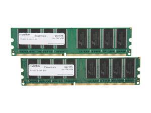Mushkin Enhanced Essentials 2GB (2 x 1GB) DDR 400 (PC 3200) Dual Channel Kit Desktop Memory Model 991373