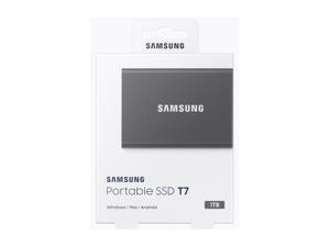 SAMSUNG T7 Portable SSD 1TB - Up to 1050 MB/s - USB 3.2 External Solid State Drive, Gray (MU-PC1T0T/AM) SAMSUNG T7 Portable SSD 1TB - Up to 1050 MB/s - USB 3.2 External Solid State Drive, Gray (MU-PC1T0T/AM)