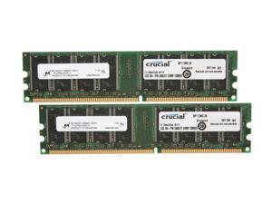 Crucial 2GB (2 x 1GB) DDR 333 (PC 2700) Dual Channel Kit Desktop Memory Model CT2KIT12864Z335