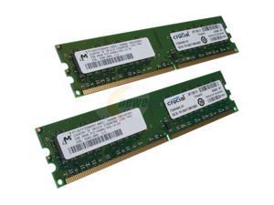 Crucial 4GB (2 x 2GB) DDR2 800 (PC2 6400) Dual Channel Kit Desktop Memory Model CT2KIT25664AA80E