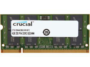 Crucial 4GB 200-Pin DDR2 SO-DIMM DDR2 800 (PC2 6400) Laptop Memory Model CT51264AC800
