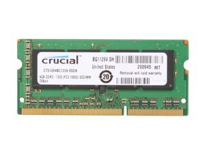 Crucial 4GB 204-Pin DDR3 SO-DIMM DDR3 1333 (PC3 10600) Laptop Memory Model CT51264BC1339