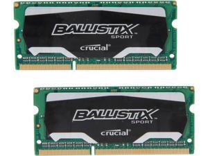 Ballistix Sport SODIMM 8GB (2 x 4GB) 204-Pin DDR3 SO-DIMM DDR3L 1600 (PC3L 12800) Laptop Memory Model BLS2K4G3N169ES4 Ballistix Sport SODIMM 8GB (2 x 4GB) 204-Pin DDR3 SO-DIMM DDR3L 1600 (PC3L 12800) Laptop Memory Model BLS2K4G3N169ES4