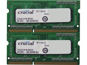 Crucial 4GB (2 x 2GB) 204-Pin DDR3 SO-DIMM DDR3L 1066 (PC3L 8500) Laptop Memory Model CT2C2G3S1067MCEU Crucial 4GB (2 x 2GB) 204-Pin DDR3 SO-DIMM DDR3L 1066 (PC3L 8500) Laptop Memory Model CT2C2G3S1067MCEU
