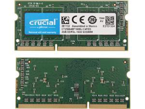 Crucial 4GB (2 x 2GB) 204-Pin DDR3 SO-DIMM DDR3 1600 (PC3 12800) Memory Model CT2KIT25664BF160BJ Crucial 4GB (2 x 2GB) 204-Pin DDR3 SO-DIMM DDR3 1600 (PC3 12800) Memory Model CT2KIT25664BF160BJ