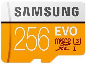 SAMSUNG EVO 256GB microSDXC Flash Card + Adapter Model MB-MP256HA/AM