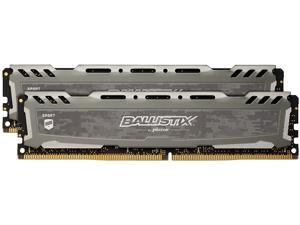 Ballistix Sport LT 32GB Kit (16GBx2) DDR4 2400 MT/s (PC4-19200) DIMM 288-Pin - BLS2K16G4D240FSB (Gray)