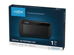 Crucial X8 1TB Portable SSD - Up to 1050 MB/s - USB 3.2 - External Solid State Drive, USB-C, USB-A - CT1000X8SSD9 Crucial X8 1TB Portable SSD - Up to 1050 MB/s - USB 3.2 - External Solid State Drive, USB-C, USB-A - CT1000X8SSD9
