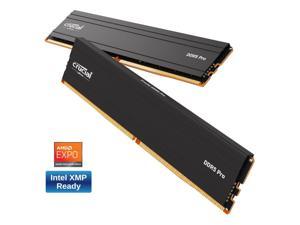 Crucial Pro 32GB 2 x 16GB DDR5 5600 PC5 44800 XMP 30  AMD EXPO Ready Desktop Memory Model CP2K16G56C46U5
