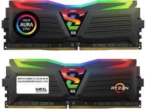 GeIL SUPER LUCE RGB SYNC AMD Edition 16GB (2 x 8GB) 288-Pin DDR4 SDRAM DDR4 3600 (PC4 28800) Intel XMP 2.0 Desktop Memory Model GALS416GB3600C18ADC GeIL SUPER LUCE RGB SYNC AMD Edition 16GB (2 x 8GB) 288-Pin DDR4 SDRAM DDR4 3600 (PC4 28800) Intel XMP 2.0 Desktop Memory Model GALS416GB3600C18ADC