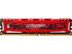 Ballistix Sport LT 8GB Single DDR4 2666 MT/s (PC4-21300) DR x8 DIMM 288-Pin Memory - BLS8G4D26BFSE (Red)