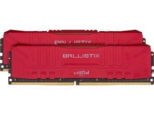 Crucial Ballistix 3200 MHz DDR4 PC RAM Desktop Gaming Memory Kit 16GB (8GBx2) CL16 BL2K8G32C16U4R (RED)