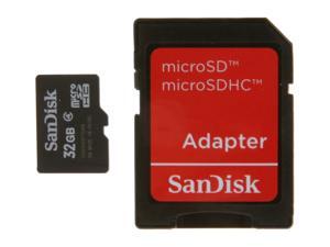 SanDisk 32GB microSDHC Flash Card w/ Adapter Model SDSDQM-032G-B35A SanDisk 32GB microSDHC Flash Card w/ Adapter Model SDSDQM-032G-B35A