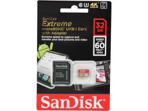 SanDisk Extreme 32GB microSDHC Flash Card with adapter - Global Model SDSDQXN-032G-G46A