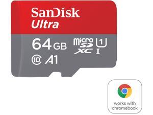SanDisk 64GB Ultra microSDXC A1 UHS-I/U1 Class 10 Memory Card for Chromebook, Speed Up to 120MB/s (SDSQUA4-064G-GN6FA)