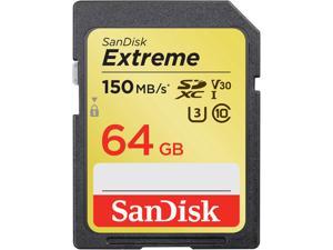 SanDisk 64GB Extreme SDXC UHS-I/U3 Class 10 V30 Memory Card, Speed Up to 150MB/s (SDSDXV6-064G-GNCIN)