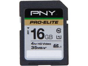 PNY Pro-Elite 16GB Secure Digital High-Capacity (SDHC) Flash Card Model P-SDH16U1H-GES3