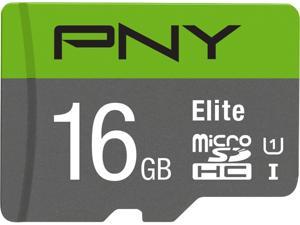 PNY 16GB Elite microSDHC UHS-I/U1 Class 10 Memory Card with Adapter, Speed Up to 85MB/s (P-SDU16U185EL-GE)