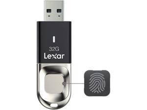 Lexar JumpDrive Fingerprint F35 32GB USB 3.0 Flash Drive 256bit AES Encryption Model LJDF35-32GBNL