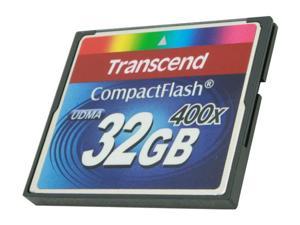 Transcend 32GB Compact Flash (CF) 400X Flash Card Model TS32GCF400
