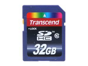 Transcend 32GB Secure Digital High-Capacity (SDHC) Flash Card Model TS32GSDHC10