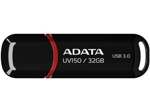 ADATA 32GB UV150 Snap-on Cap USB 3.0 Flash Drive (AUV150-32G-RBK)