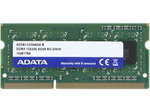 ADATA Premier Series 4GB 204-Pin DDR3 SO-DIMM DDR3 1333 (PC3 10600) Laptop Memory Model AD3S1333W4G9-R