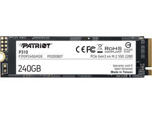 Patriot P310 M.2 2280 240GB PCIe Gen3 x 4, NVMe 1.3 Internal Solid State Drive (SSD) P310P240GM28
