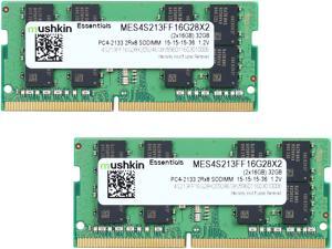 Mushkin Enhanced Essentials 32GB (2 x 16GB) 260-Pin DDR4 SO-DIMM DDR4 2133 (PC4 17000) Laptop Memory Model MES4S213FF16G28X2 Mushkin Enhanced Essentials 32GB (2 x 16GB) 260-Pin DDR4 SO-DIMM DDR4 2133 (PC4 17000) Laptop Memory Model MES4S213FF16G28X2