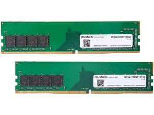 Mushkin Enhanced Essentials 32GB (2 x 16GB) DDR4 2933 (PC4 23400) Desktop Memory Model MES4U293MF16GX2