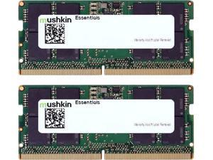 Mushkin Enhanced Essentials 32GB (2 x 16GB) 262-Pin DDR5 SO-DIMM DDR5 4800 (PC4 38400) Laptop Memory Model MES5S480FD16GX2