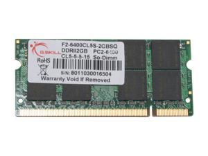 G.SKILL 2GB 200-Pin DDR2 SO-DIMM DDR2 800 (PC2 6400) Laptop Memory Model F2-6400CL5S-2GBSQ