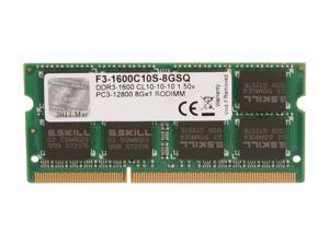 G.SKILL 8GB 204-Pin DDR3 SO-DIMM DDR3 1600 (PC3 12800) Laptop Memory Model F3-1600C10S-8GSQ