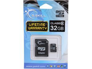 G.SKILL 32GB MicroSD Flash Card w/ SD Adapter Model FF-TSDG32GA-C6P G.SKILL 32GB MicroSD Flash Card w/ SD Adapter Model FF-TSDG32GA-C6P