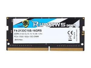 G.SKILL Ripjaws Series 16GB 260-Pin DDR4 SO-DIMM DDR4 2133 (PC4 17000) Laptop Memory Model F4-2133C15S-16GRS G.SKILL Ripjaws Series 16GB 260-Pin DDR4 SO-DIMM DDR4 2133 (PC4 17000) Laptop Memory Model F4-2133C15S-16GRS