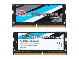 G.SKILL Ripjaws Series 64GB (4 x 16GB) 260-Pin DDR4 SO-DIMM DDR4 2133 (PC4 17000) Laptop Memory Model F4-2133C15Q-64GRS G.SKILL Ripjaws Series 64GB (4 x 16GB) 260-Pin DDR4 SO-DIMM DDR4 2133 (PC4 17000) Laptop Memory Model F4-2133C15Q-64GRS