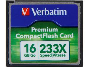 Verbatim 16GB 233X Premium CompactFlash Memory Card 