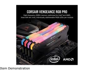 CORSAIR Vengeance RGB Pro 32GB (2 x 16GB) 288-Pin DDR4 SDRAM DDR4 3600 (PC4 28800) Intel XMP 2.0 Desktop Memory Model CMW32GX4M2D3600C18 CORSAIR Vengeance RGB Pro 32GB (2 x 16GB) 288-Pin DDR4 SDRAM DDR4 3600 (PC4 28800) Intel XMP 2.0 Desktop Memory Model CMW32GX4M2D3600C18