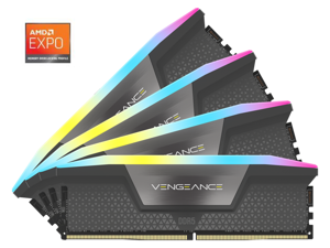 CORSAIR Vengeance RGB 64GB (4 x 16GB) 288-Pin PC RAM DDR5 5600 (PC5 44800) Desktop Memory Model CMH64GX5M4B5600Z36