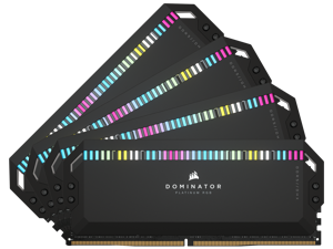 CORSAIR Dominator Platinum RGB 64GB (4 x 16GB) 288-Pin PC RAM DDR5 6600 (PC5 52800) Desktop Memory Model CMT64GX5M4B6600C32