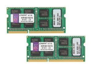 Kingston 16GB (2 x 8GB) 204-Pin DDR3 SO-DIMM DDR3 1600 Laptop Memory Model KVR16S11K2/16