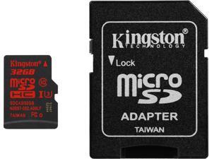 Kingston 32GB MicroSDHC UHS-I/U3 Class 10 Memory Card with Adapter, Speed Up to 90 MB/s (SDCA3/32GB) Kingston 32GB MicroSDHC UHS-I/U3 Class 10 Memory Card with Adapter, Speed Up to 90 MB/s (SDCA3/32GB)