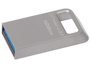Kingston 128GB DTMicro USB 3.1/3.0 Type-A Metal Ultra-Compact Flash Drive (DTMC3/128GB)