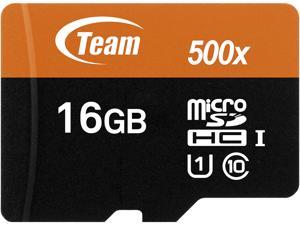 Team 16GB microSDHC UHS-I/U1 Class 10 Memory Card with Adapter, Speed Up to 80MB/s (TUSDH16GUHS03)