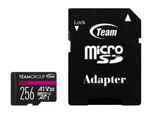 Team Group 256GB Micro SDXC PRO A1 U3 V30 Card Speed Up to 100MB/s (TPUSDX256GIV30A1P03) Team Group 256GB Micro SDXC PRO A1 U3 V30 Card Speed Up to 100MB/s (TPUSDX256GIV30A1P03)