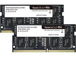 Team Elite 32GB (2 x 16GB) 260-Pin DDR4 SO-DIMM DDR4 3200 (PC4 25600) Laptop Memory Model TED432G3200C22DC-S01 Team Elite 32GB (2 x 16GB) 260-Pin DDR4 SO-DIMM DDR4 3200 (PC4 25600) Laptop Memory Model TED432G3200C22DC-S01