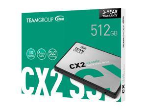 Team Group CX2 2.5" 512GB SATA III 3D NAND Internal Solid State Drive (SSD) T253X6512G0C101 Team Group CX2 2.5" 512GB SATA III 3D NAND Internal Solid State Drive (SSD) T253X6512G0C101
